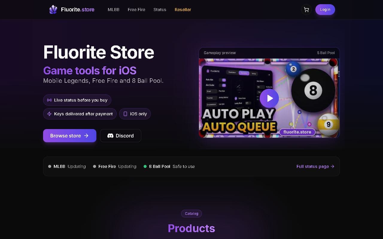 Screenshot of Fluorite.store