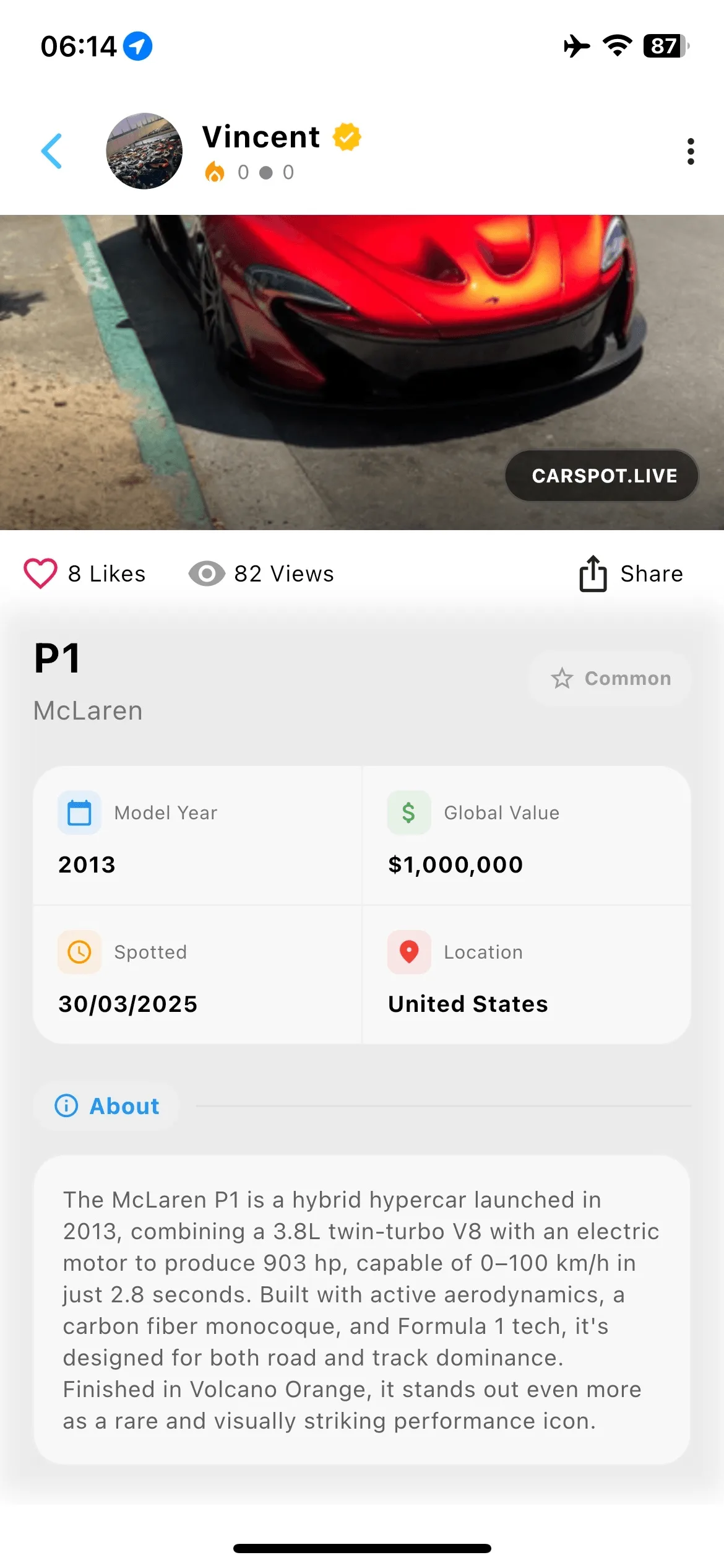 CarSpotLive — Capture app screenshot
