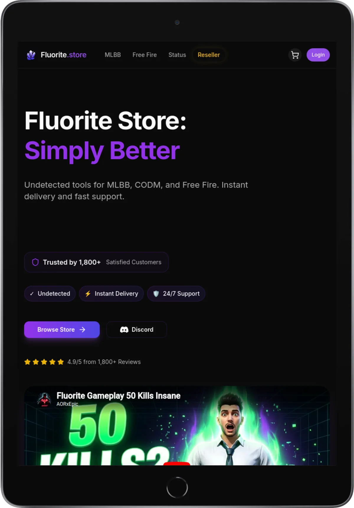 Fluorite.store — Product screenshot